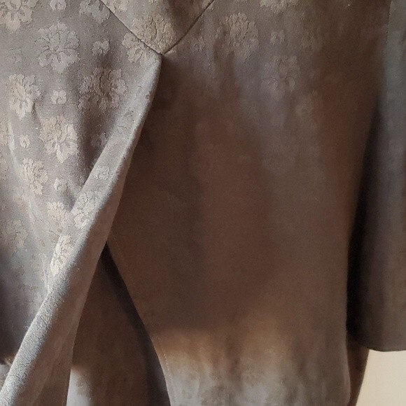 Vintage 80s wool dress with peplum and shoulder pads brown - Picture 6 of 8